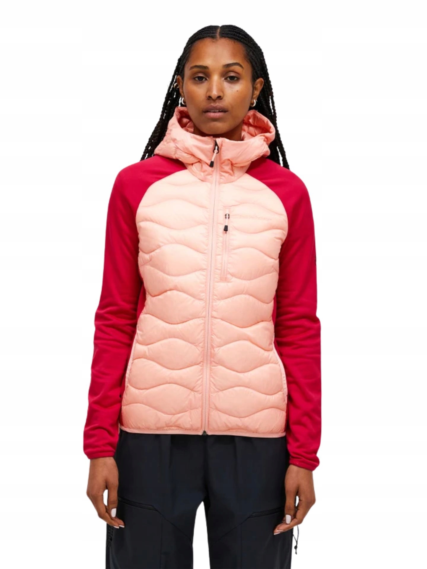 Kurtka Peak Performance damska Helium Down Hybrid Hood Peach Fuzz Xs