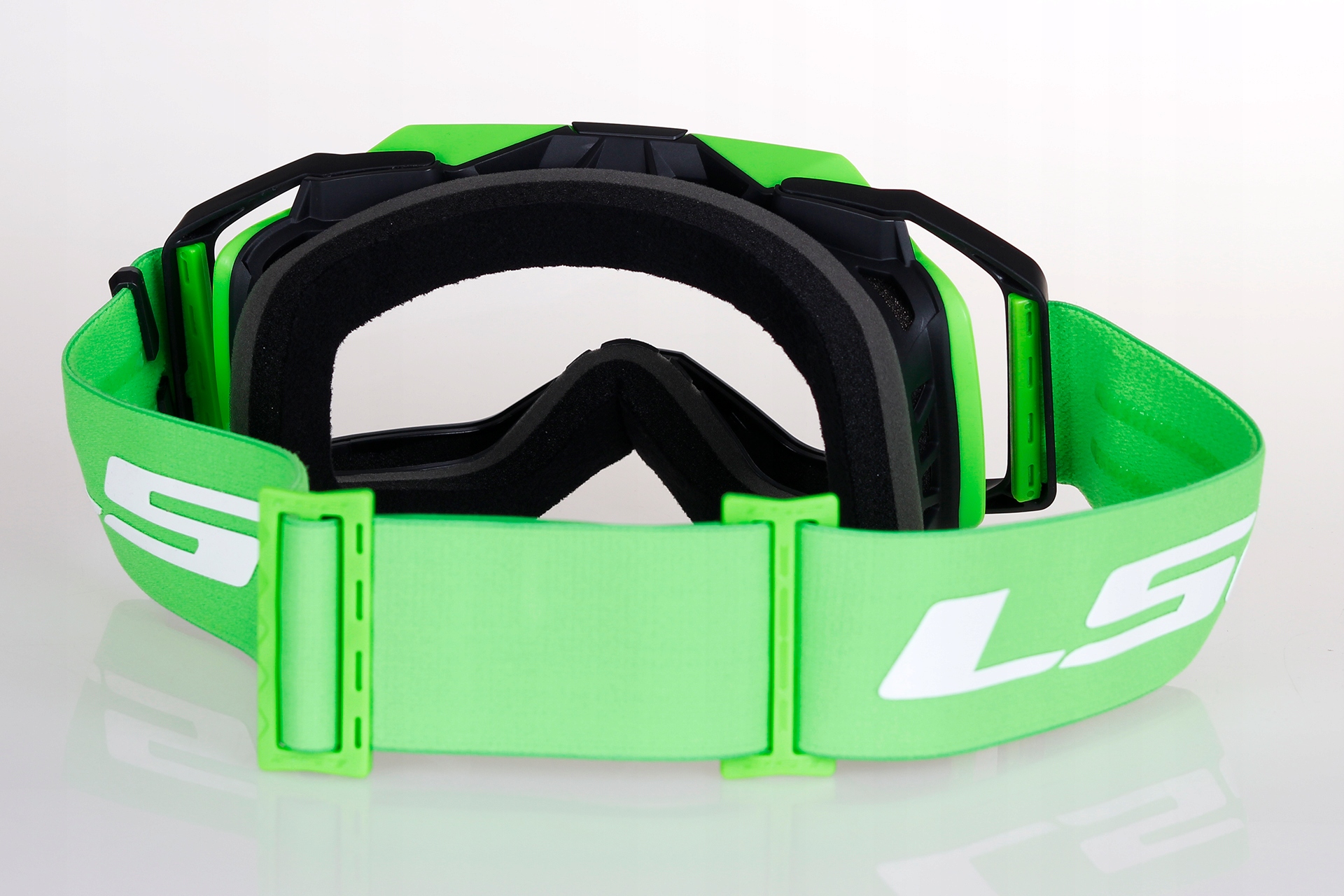 LS2 AURA GREEN gogle cross enduro - PINLOCK READY Typ cross/enduro