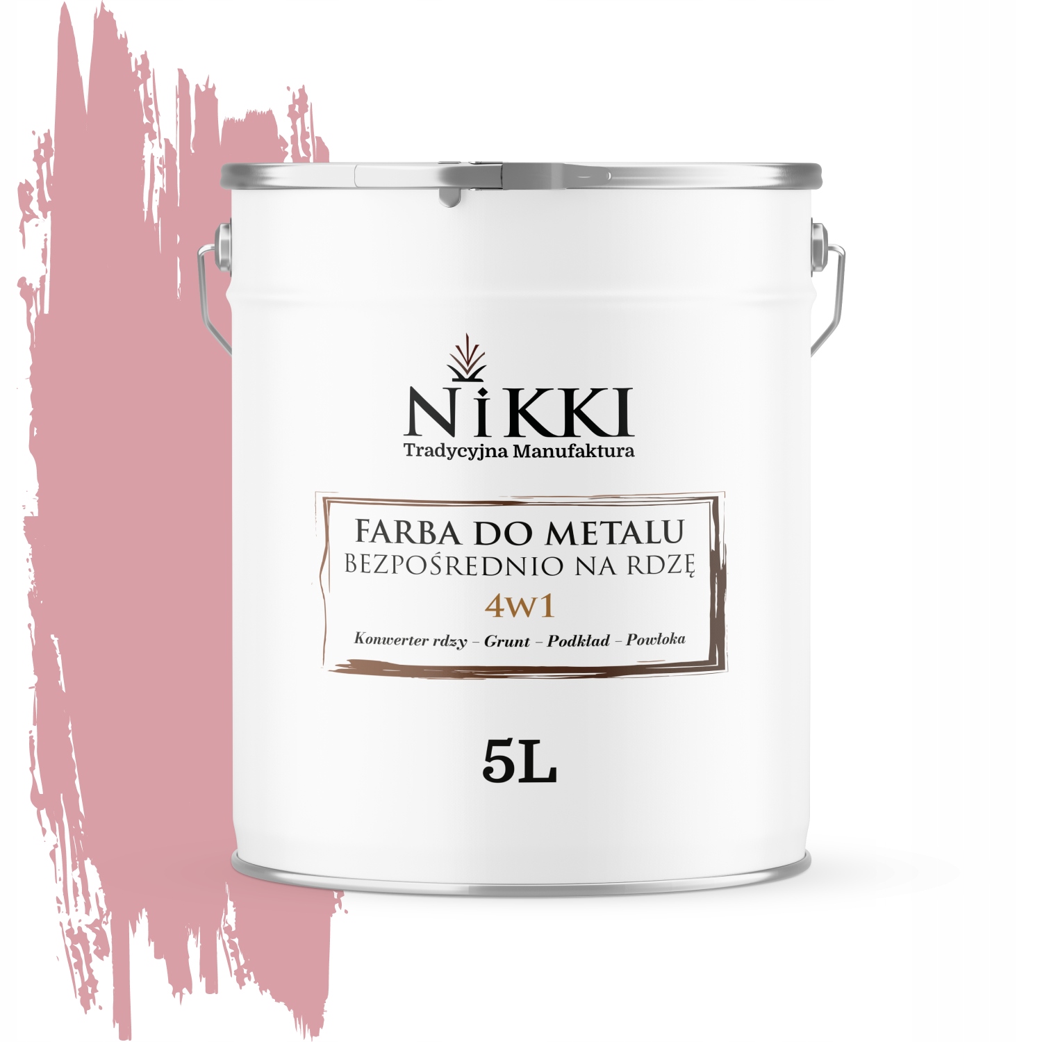 Farba Na Kov Priamo Na Hrdzu Pozinkovaná 4v1 Ružová Svetlá Ral 3015 Mat 5L