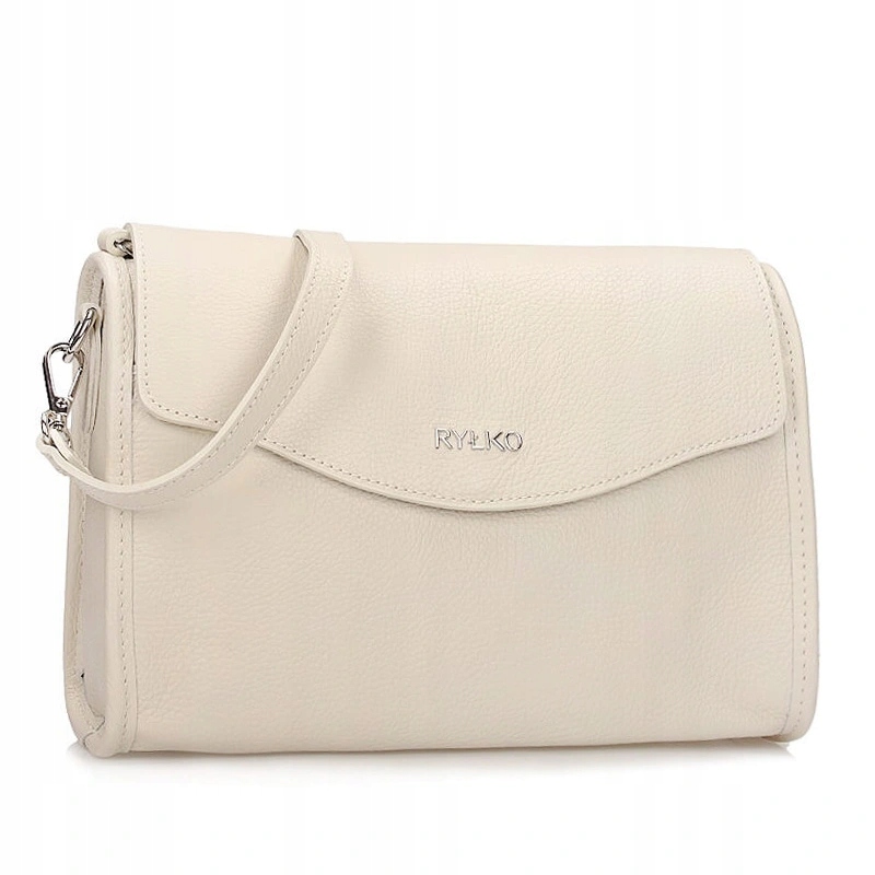 Dámská kabelka Ryłko R40951TB_J05 kožená krémová kabelka přes rameno