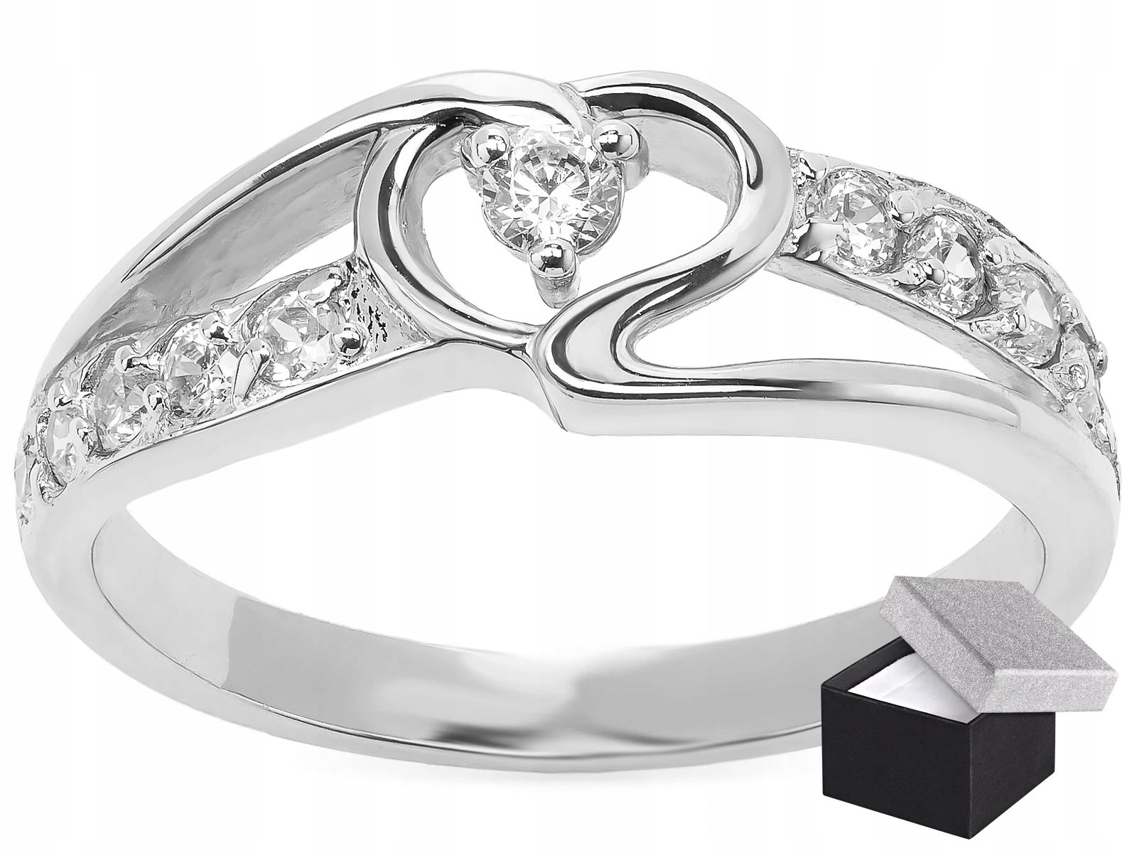 Prstýnek Stříbrný Proplétaný Srdce Stříbro O Ryzosti 925