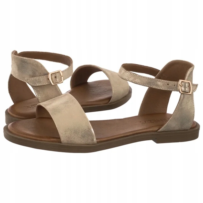 Dámské ploché pohodlné sandály Venezia Zlaté H020NUGOOBS045