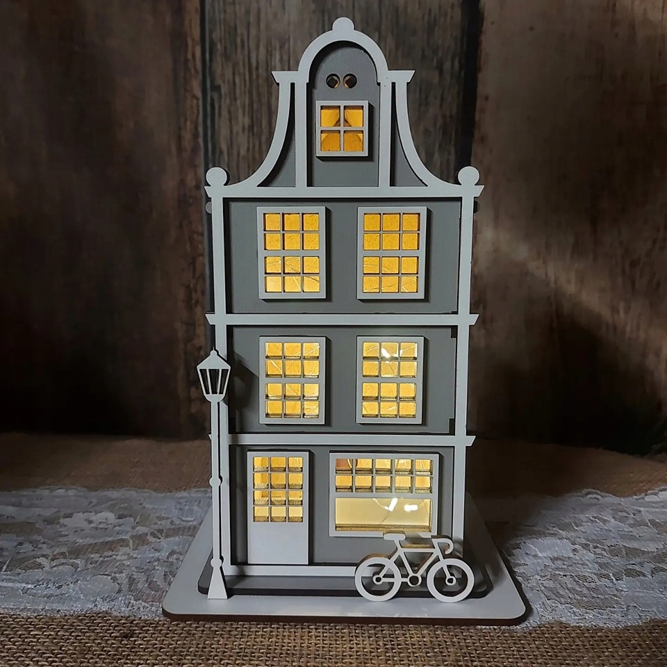 Lampion LED kamieniczka, domek Marka inna