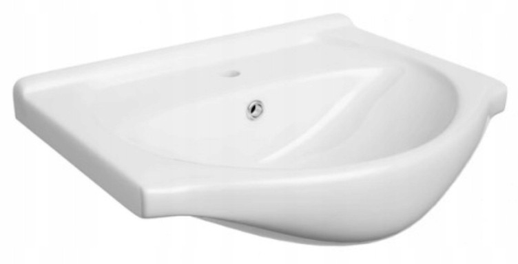 4W1 ZESTAW KOMPLET SZAFKA ŁAZIENKOWA Z UMYWALKĄ 45CM BATERIA + SYFON BIAŁA Wysokość mebla 83 cm