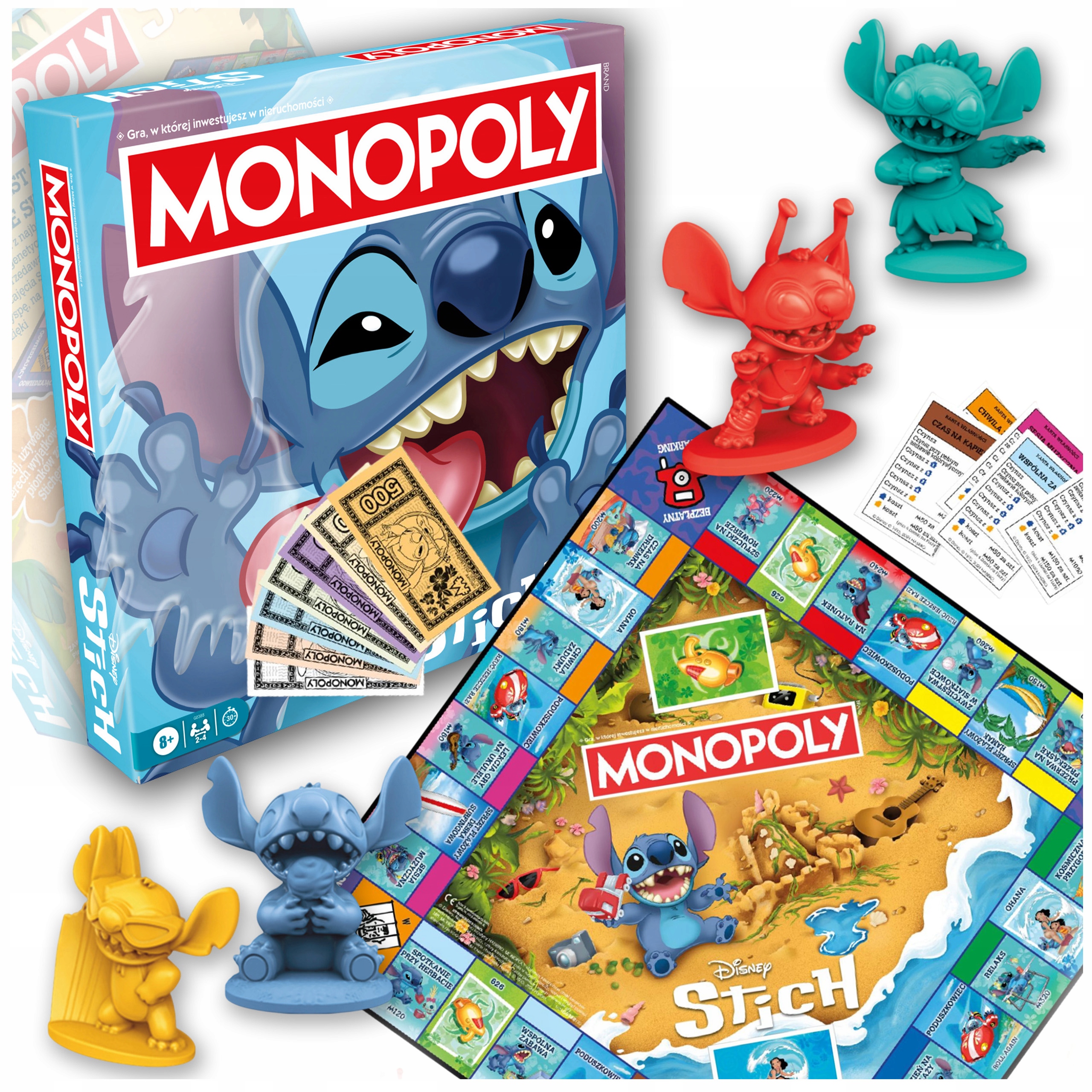 Monopoly Gra planszowa Hasbro wersja polska dla dzieci edysja Stitch GR0388