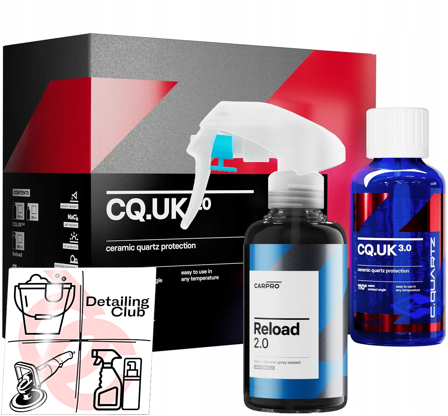 CarPro CQuartz UK Edition 3.0 - Łatwa Powłoka Kwarcowa 50ml + Reload 100ml
