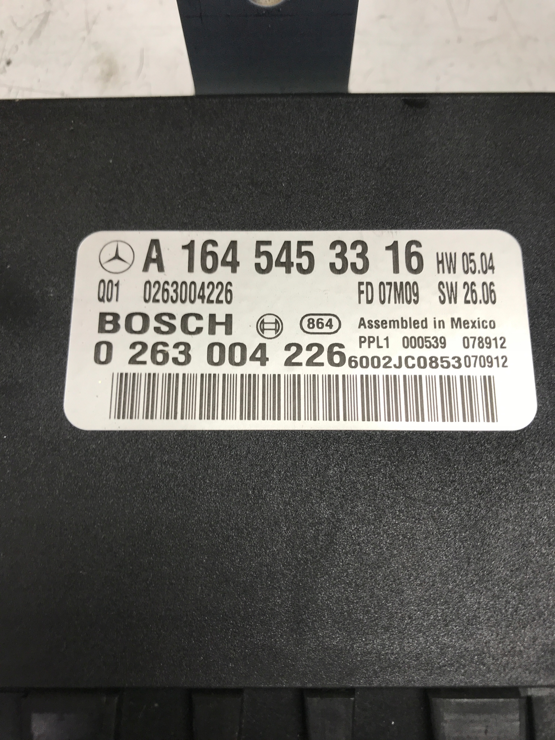 module control unit PDC W251 R-KLASA A1645453316