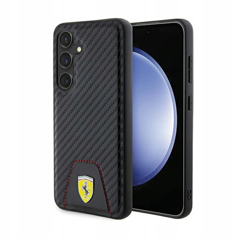 Spodní část Ferrari Carbon Stitched – Pouzdro Samsung Galaxy S24 (černé)