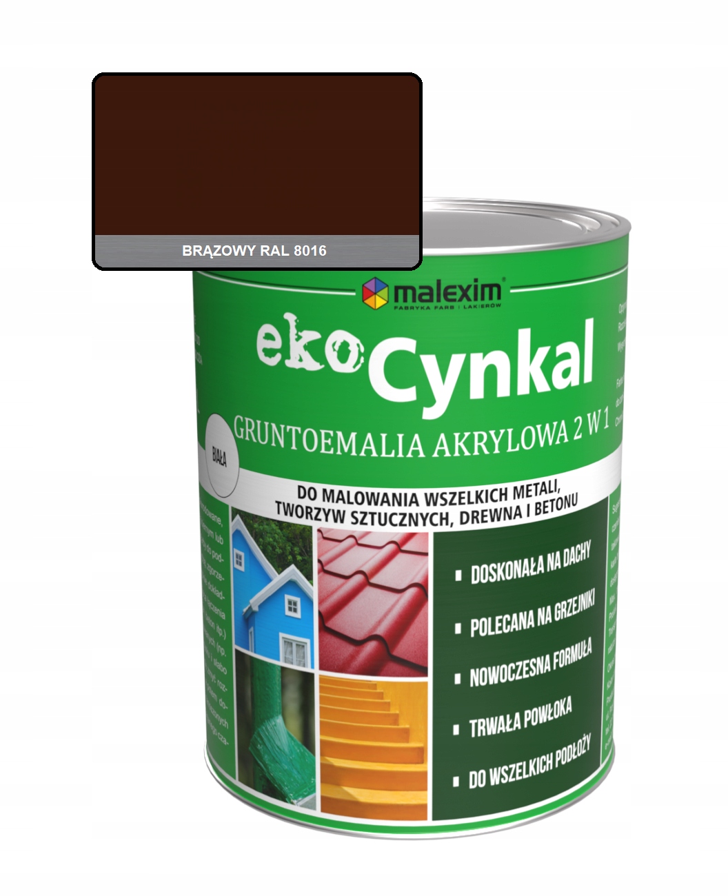 Univerzální Barva 2 v 1 Ekocynkal 2,5 l Ral 8016