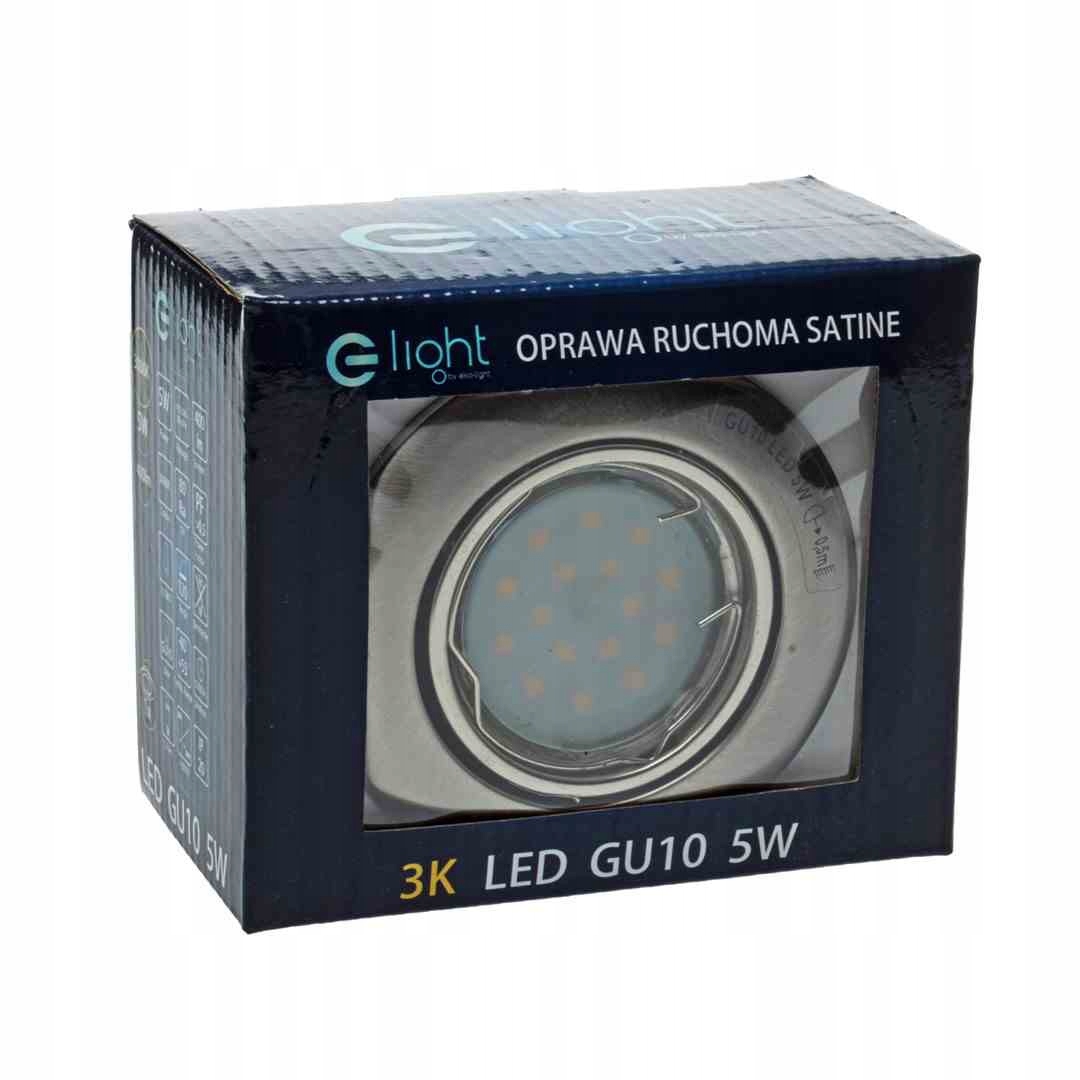 OCZKO OKRĄGŁE GU10 1X5W LED SATYNA Kolor wielokolorowy