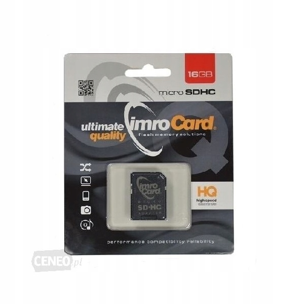 Karta microSD Imro+ 16GB z adapterem Wydajna pamięć do urządzeń