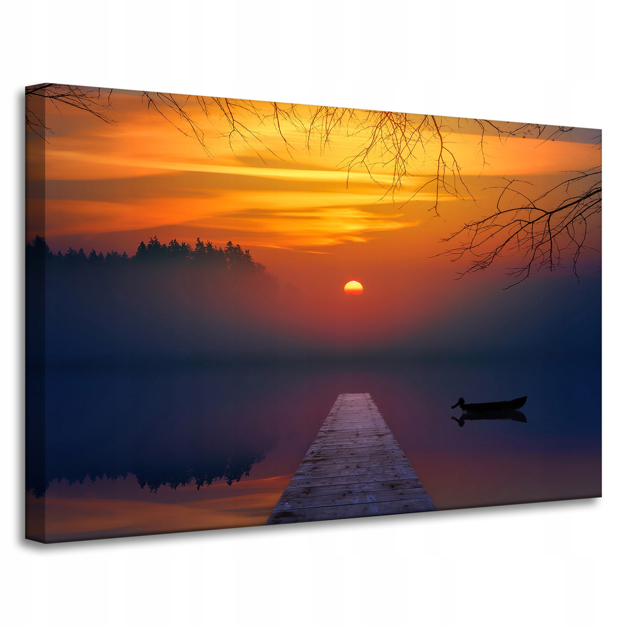 Obraz na plátně Příroda Západ slunce nad jezerem 90x60 cm
