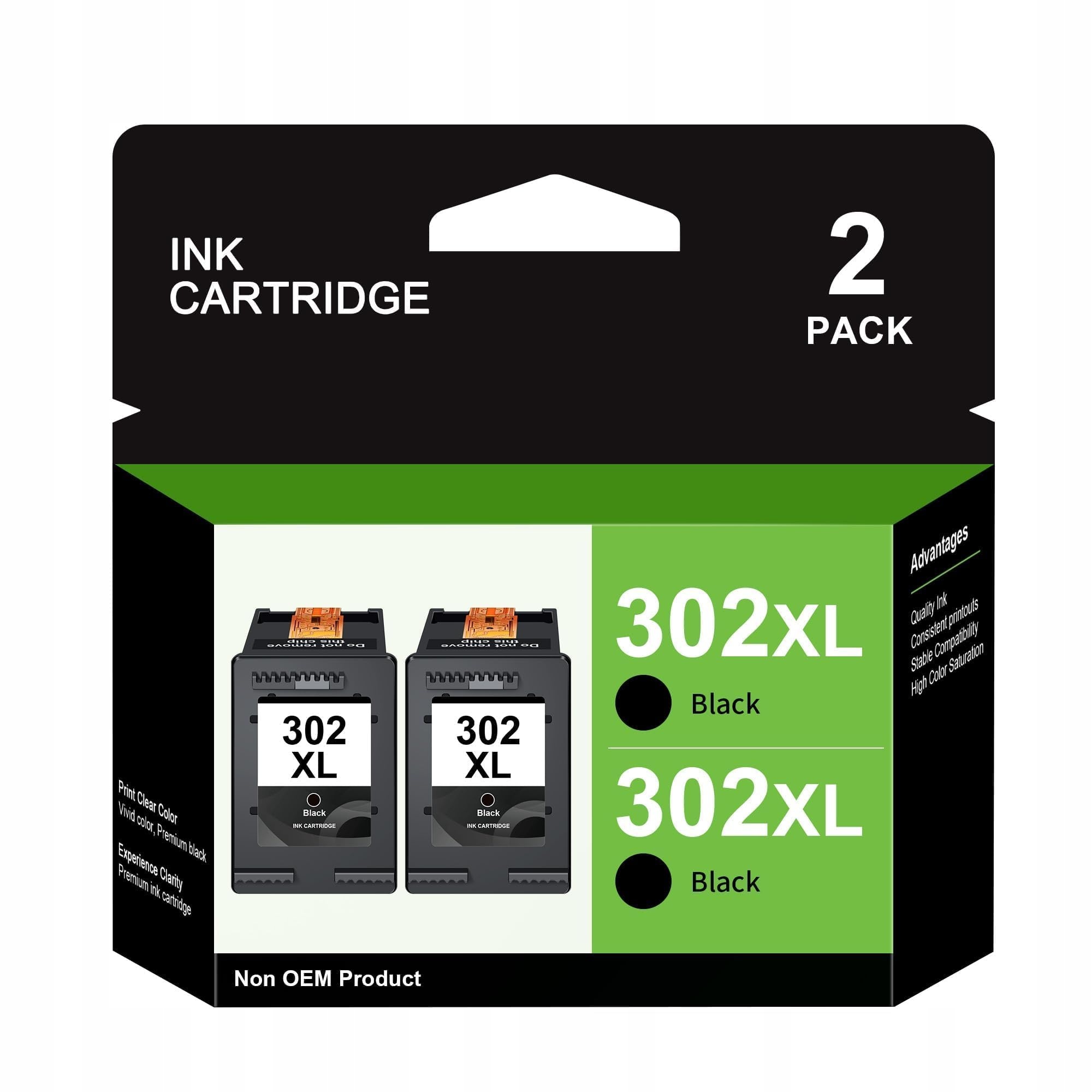 KOMPATYBILNE TUSZE DRUKARKI 302XL CZARNE HP ENVY OFFICEJET DESKJET
