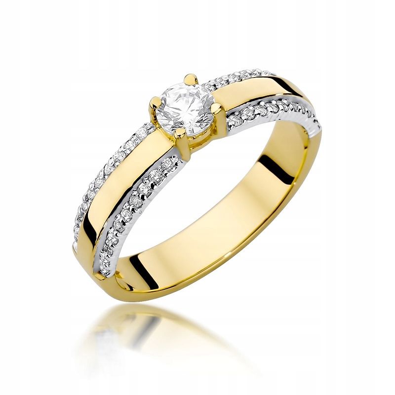

Bogaty Pierścionek z brylantami 0,45 ct + Grawer