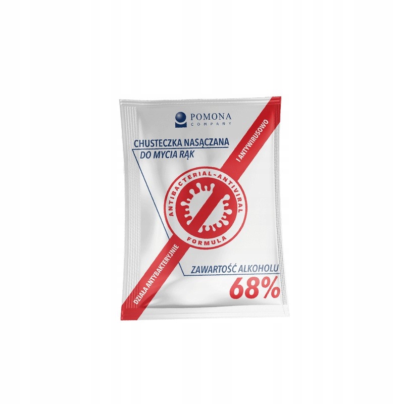

Chusteczki Dezynfekujące w saszetkach 68% x 50 szt