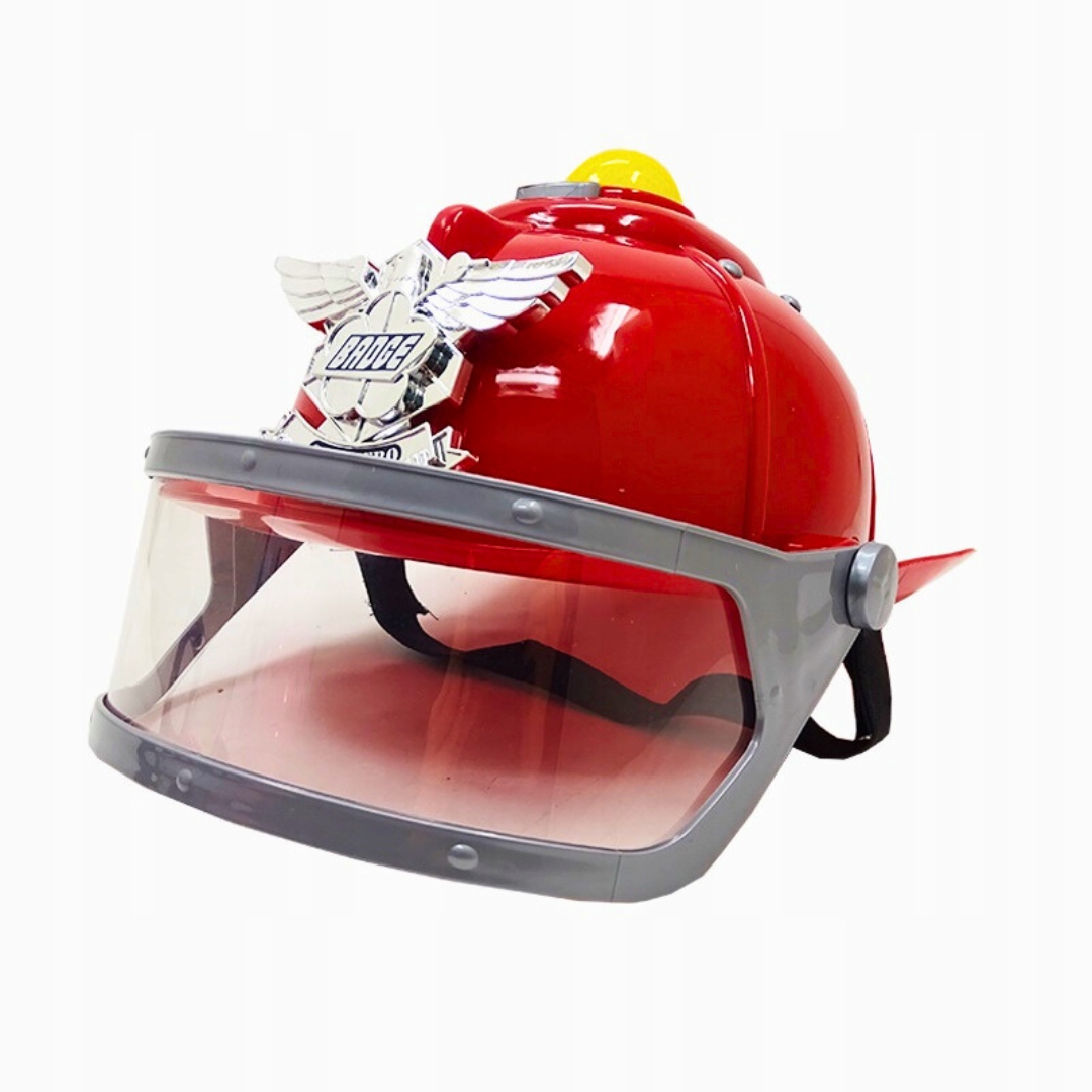 KASK STRAŻACKI Z DŹWIĘKAMI ŚWIATŁEM HEŁM STRAŻAKA DZIECI SYGNAŁ + AUTKO Kod producenta AMIKU-0205