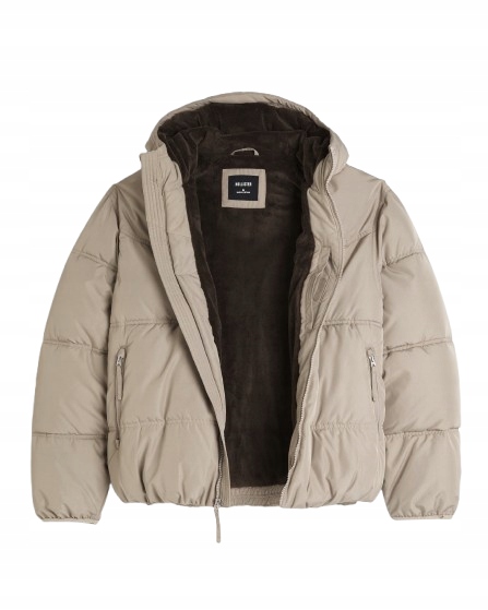 Bunda Abercrombie Hollister XL béžová, péřová, teplá