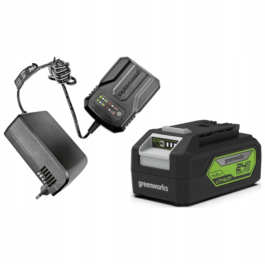 GreenWorks GSK24B4 Zestaw startowy ładowarka 24 V akumulator 4 Ah