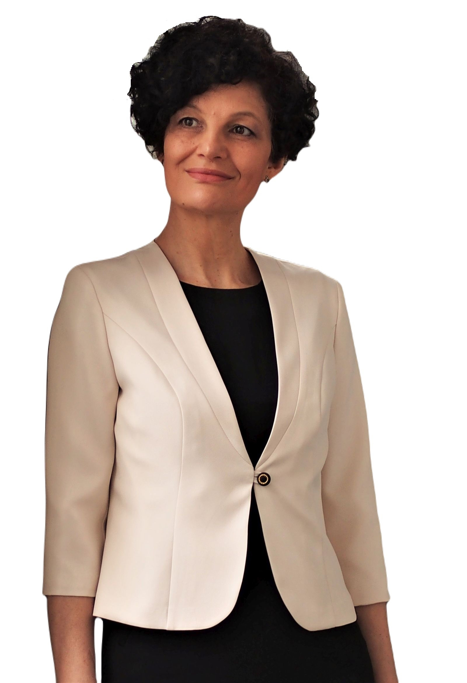 Taliowany Żakiet Wizytowa Marynarka 3/4 Rękaw Beżowy 36