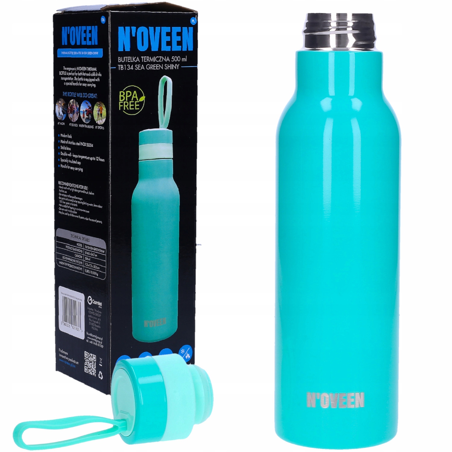 

Butelka Termiczna Kubek Noveen bidon 500ml TB134