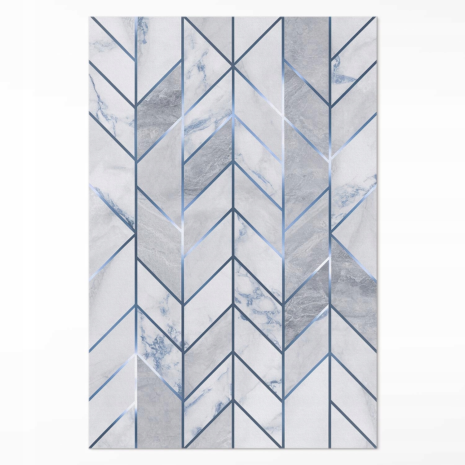 Pvc koberec do domu Geometrické línie svetlý mramor glamour Veľký 140x210 cm