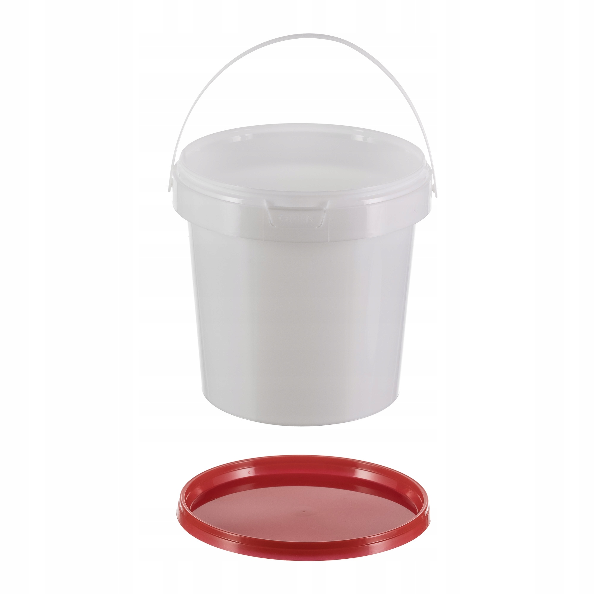 WIADRO WIADERKO PLASTIKOWE NA ŻYWNOŚĆ 1L Z POKRYWĄ I ATESTEM 10 szt Marka bez marki