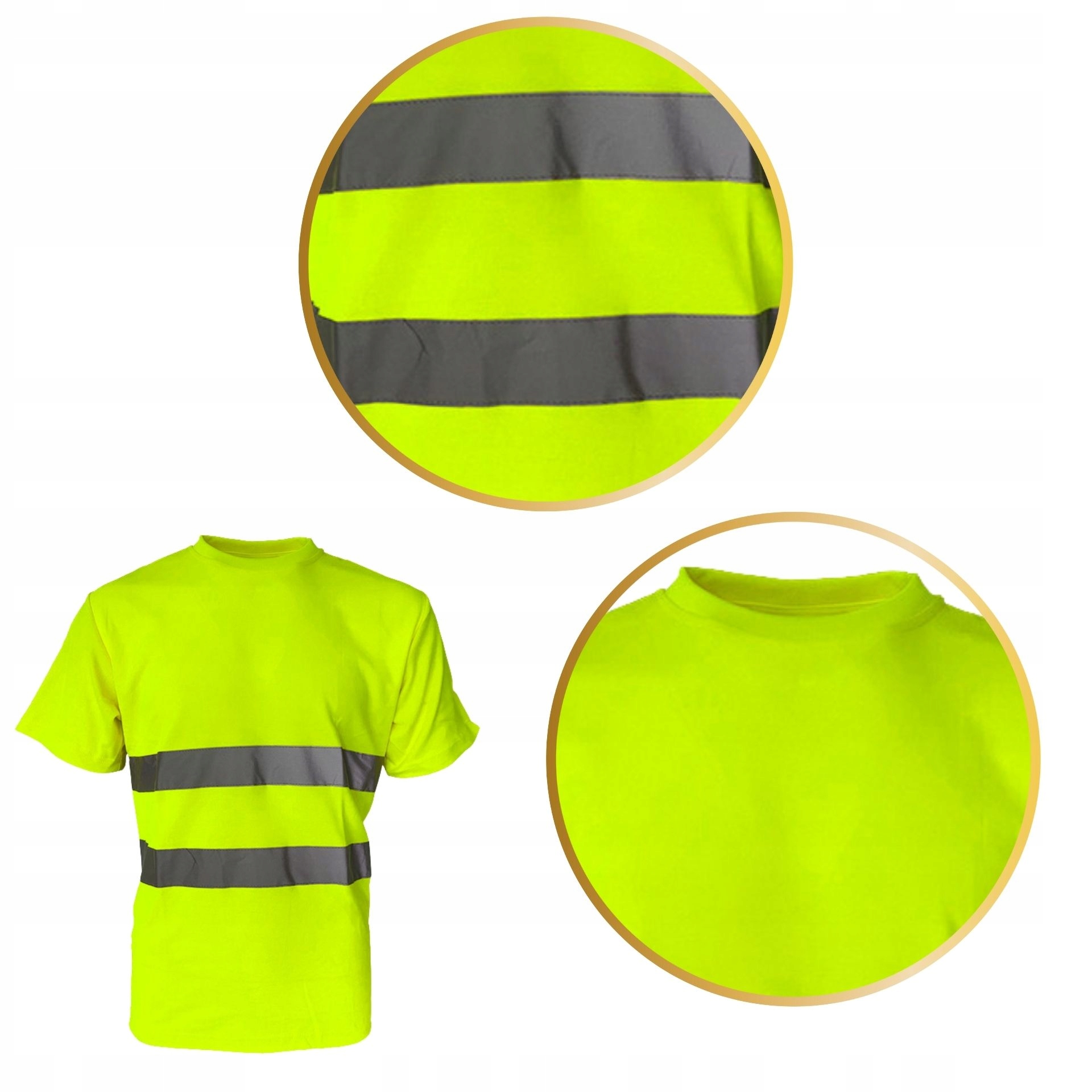 KOSZULKA odblaskowa ostrzegawcza HI VI żółta DLA BUDOWLAŃCÓW DROGOWCÓW XXXL Rozmiar 3XL
