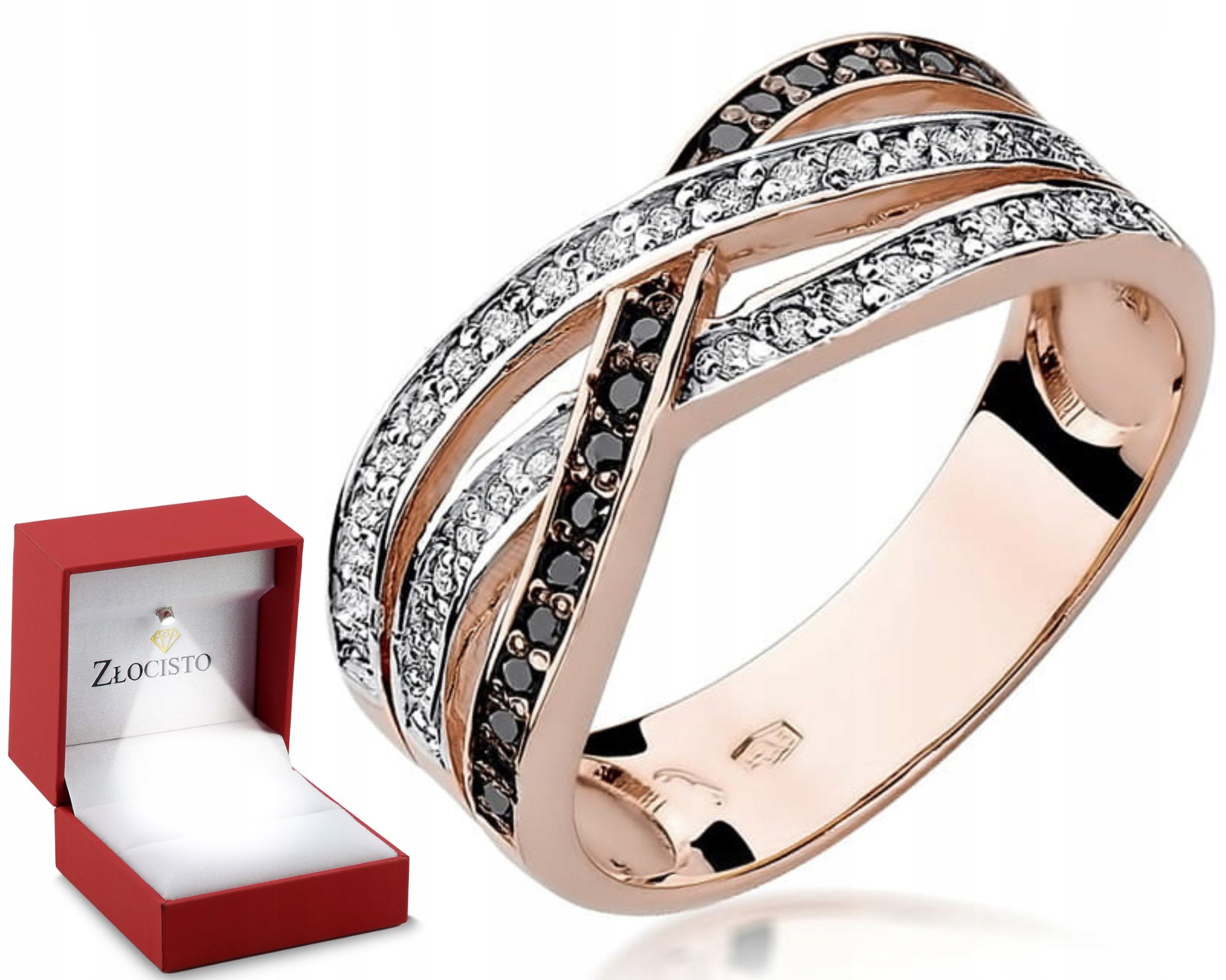 prstýnek snubní prsten s černým briliantem