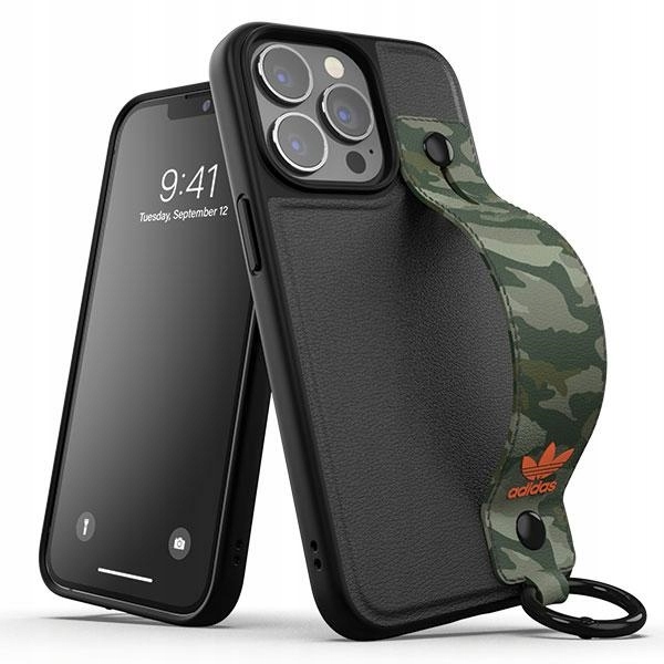 Case na iPhone 13 Pro/13 z wszechstronnym uchwytem Adidas czarno-zielony