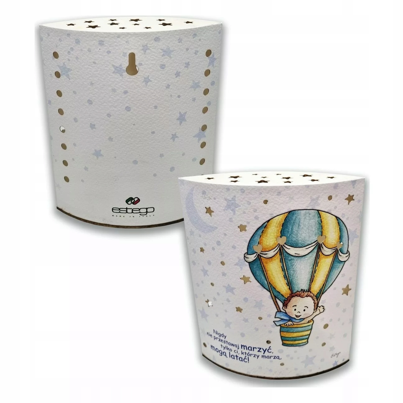 Lampka z obrazkiem Balonu | Rozmiar: 14x16 cm | Kolor: Różowy Kolor dominujący róże i fiolety