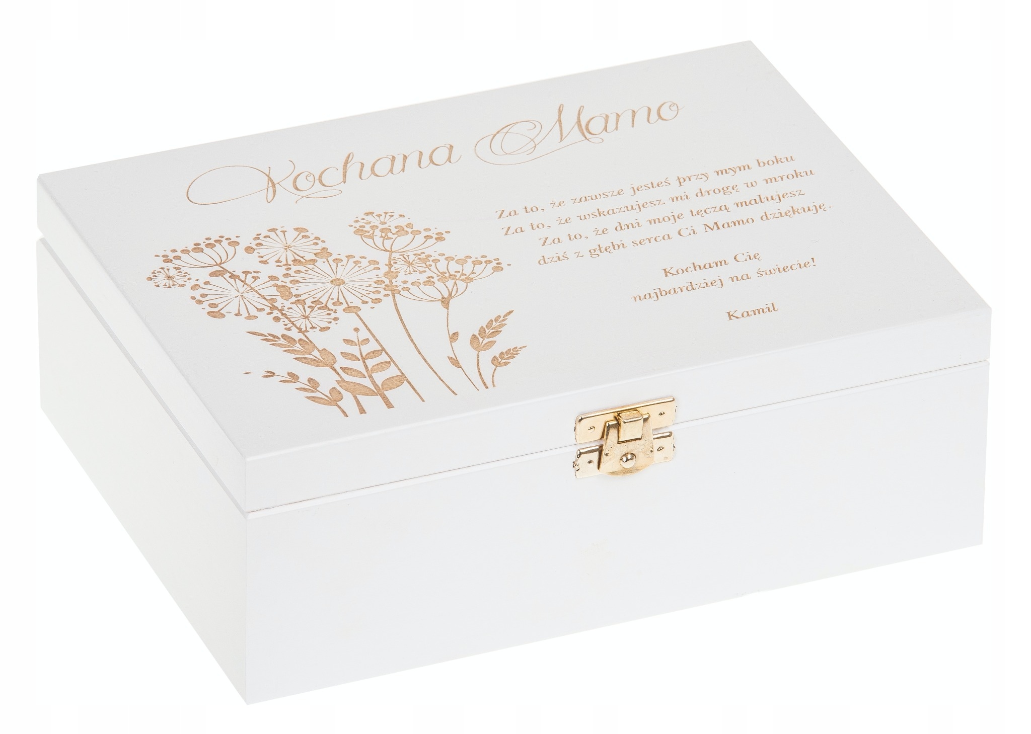 

Herbaciarka pudełko Dzień Matki prezent Grawer!!