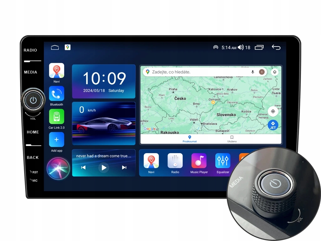 Everest 2DIN autorádio EVE-UN06M Android s Qled