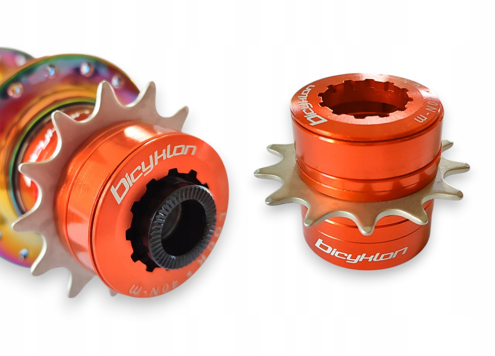 Adaptér Reduktoru Místo Kazety Bicyklon Single Speed Kit 13T Oranžový