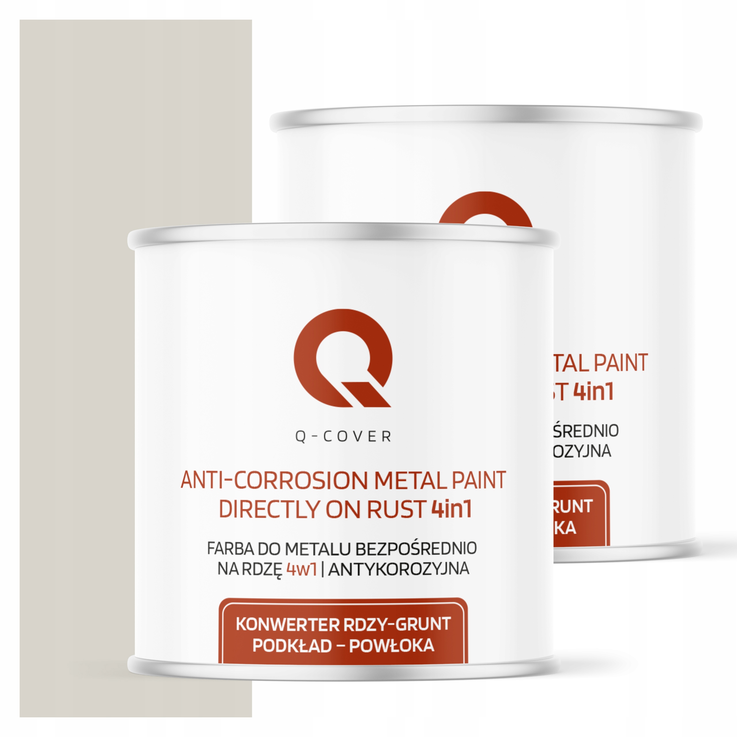 Farba Priamo na hrdzu Metal Aluminium Oceľ 2,5L 4v1 Lesk Biela Šedá