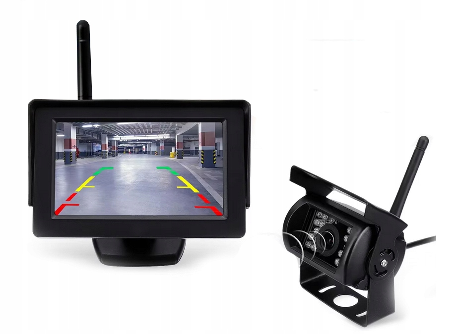 Bezprzewodowa Kamera Cofania Monitor 4,3 cala WiFi 12-24V Diody Ir Bus