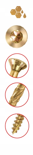 WKRĘTY CIESIELSKIE 8x240 TORX ŁEB STOŻKOWY 50szt Kod producenta WKCS-08240