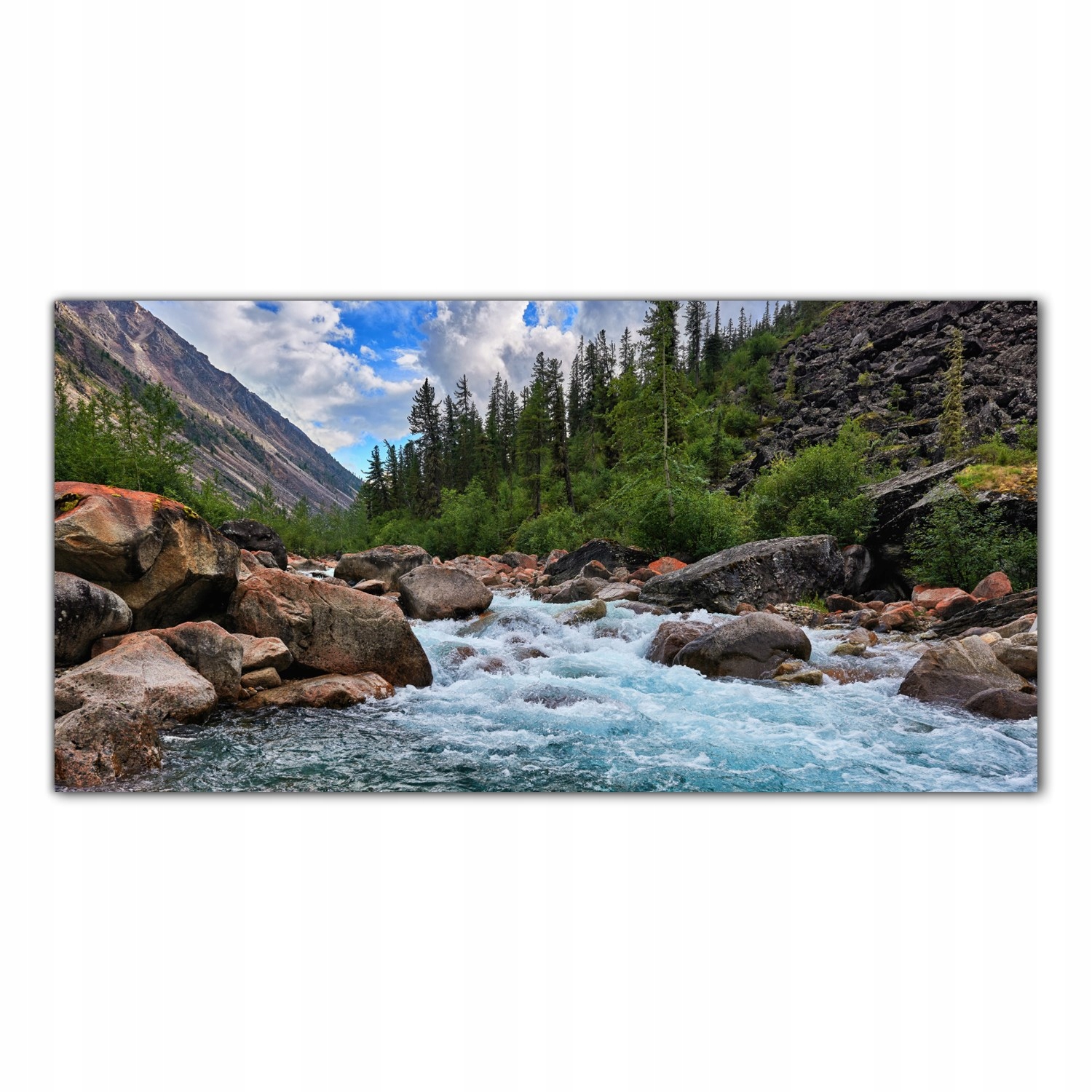 Řeka Hory Les Stromy 120x60 Panel sklo do kuchyně