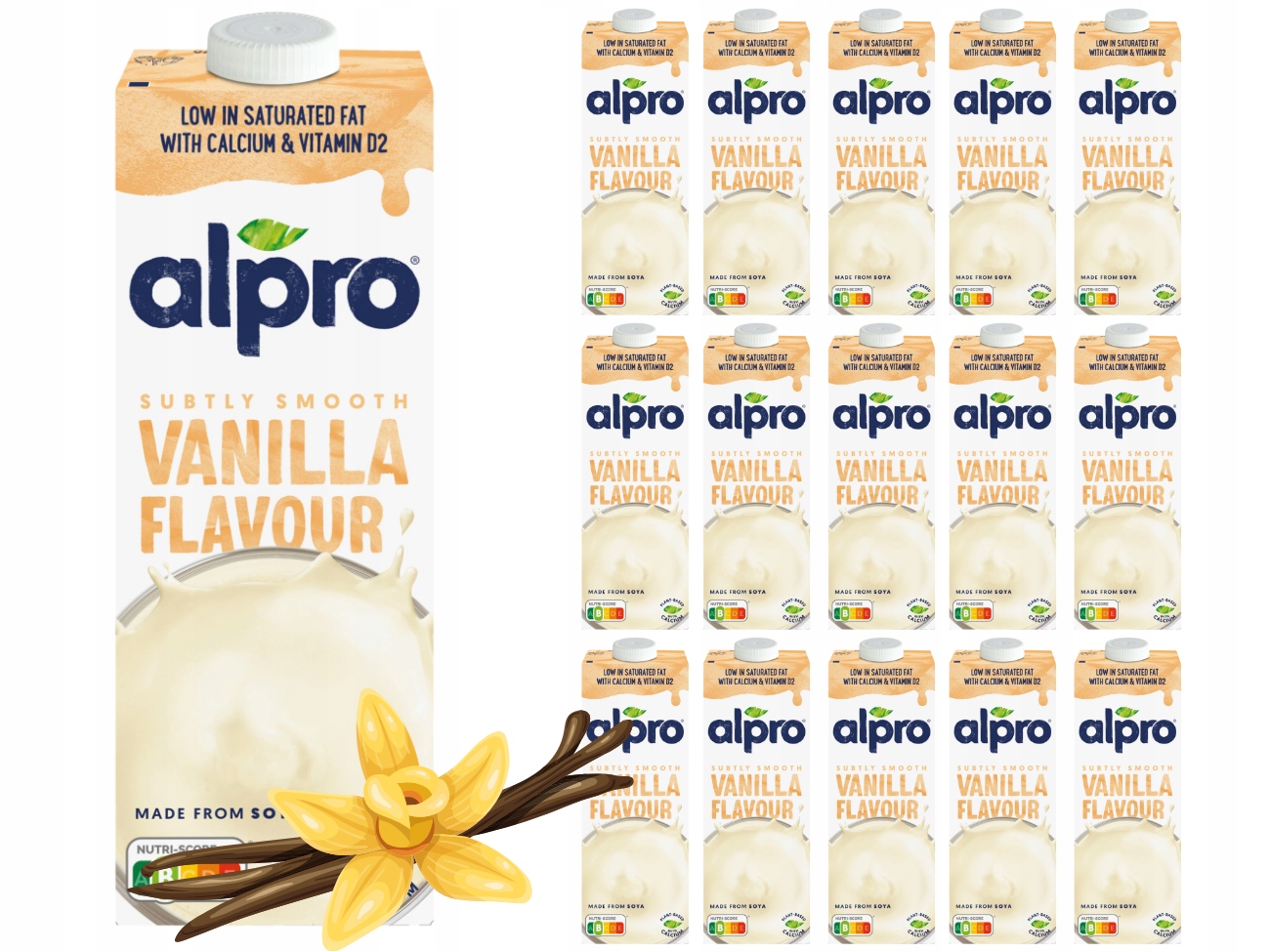 Alpro Napój sojowy o smaku waniliowym Zestaw 16 x 1 L