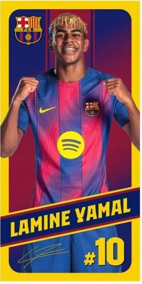 Ręcznik Plażowy Fc Barcelona Lamine Yamal 70x140 Fcb Barca 059