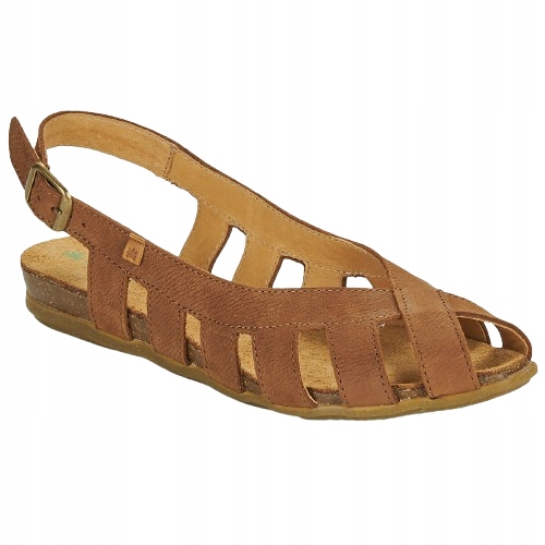 El Naturalista Hnědé Kožené Sandály 40 Žlg