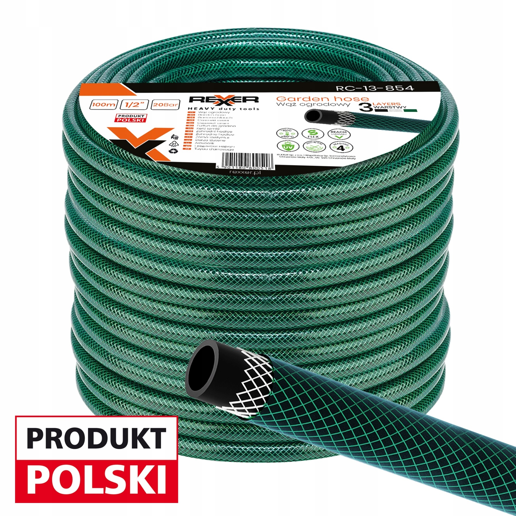 Hadice 1/2" 100 M 3VRSTVÝ Polský Výrobek