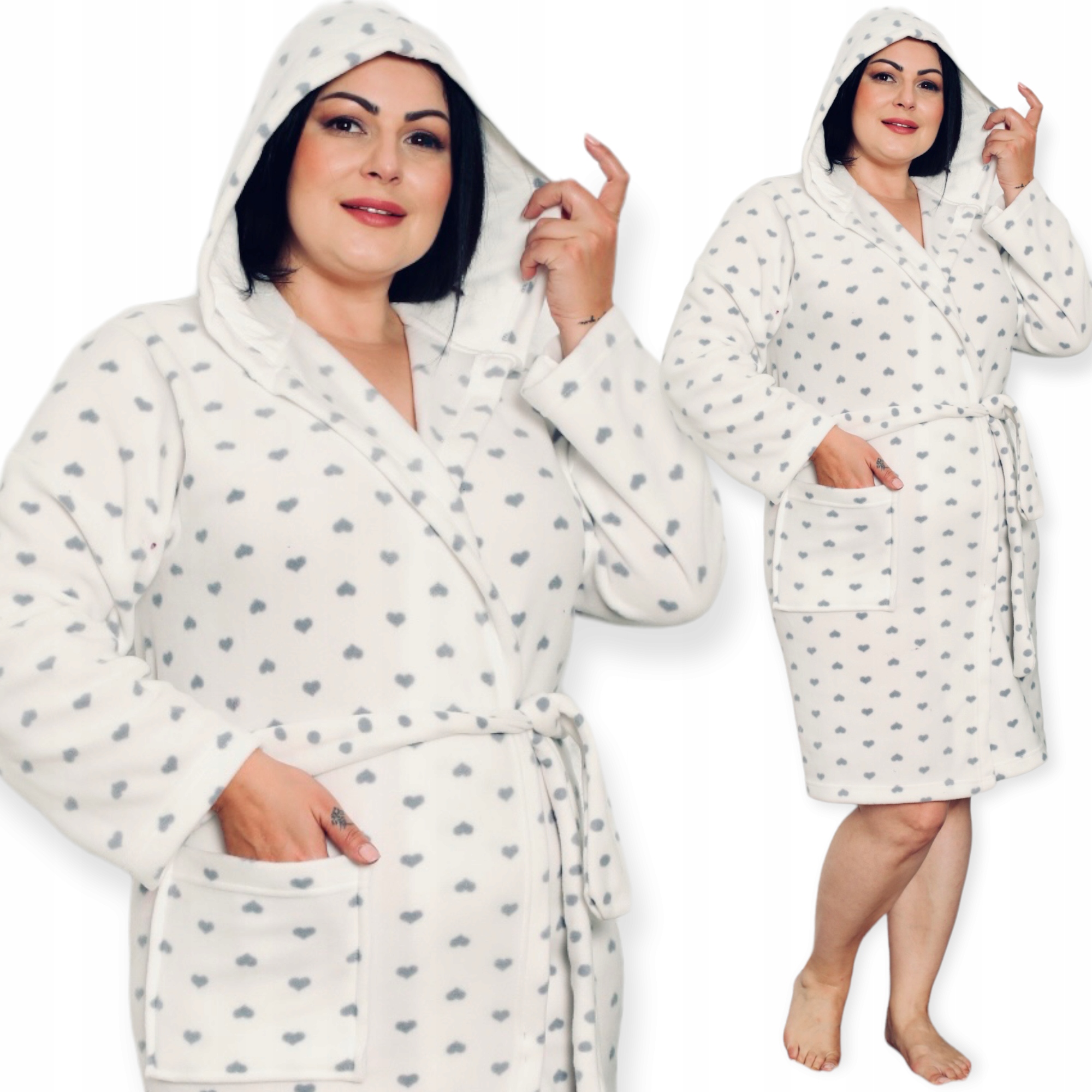 

Szlafrok Damski Polarowy Z Kapturem Duze Rozmiary