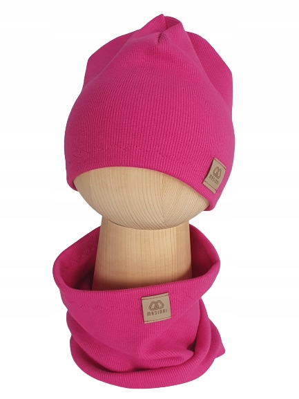 

Komplet Czapka + Komin, Prążek, Fuksja 44cm-47cm
