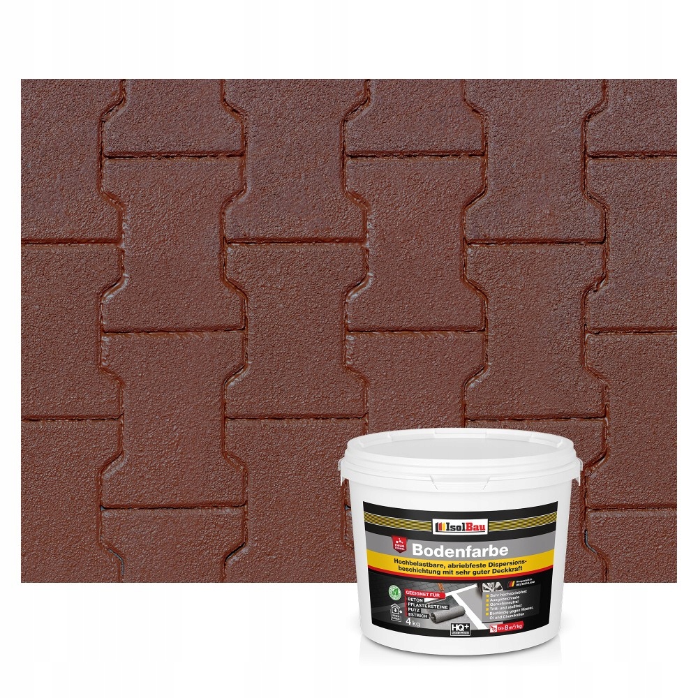 Farba do betonu kostki drewna metalu uniwersalna Bodenfarbe Braun 4KG