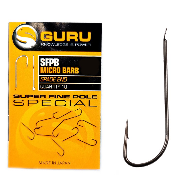 

Haczyki Guru Fine Pole Barbed/Spade End roz.