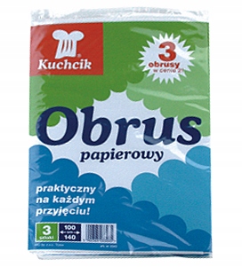 

Obrus papierowy Kuchcik Biały 100x140cm 3szt