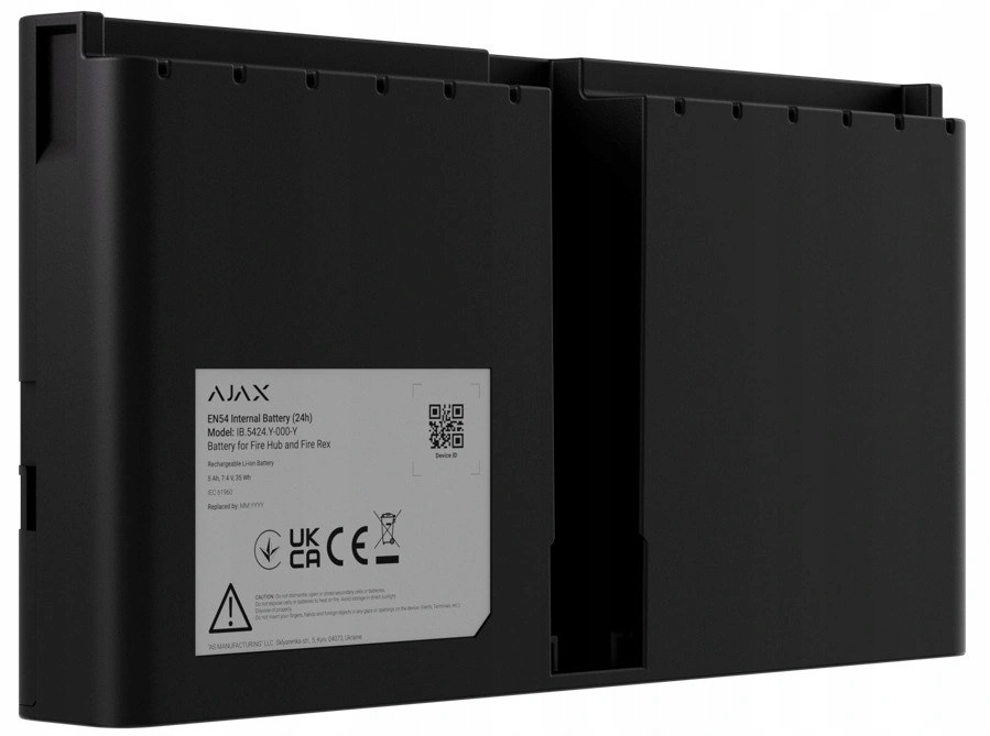 Akumulator bateria EN54 do Fire Hub ReX Ajax czarny