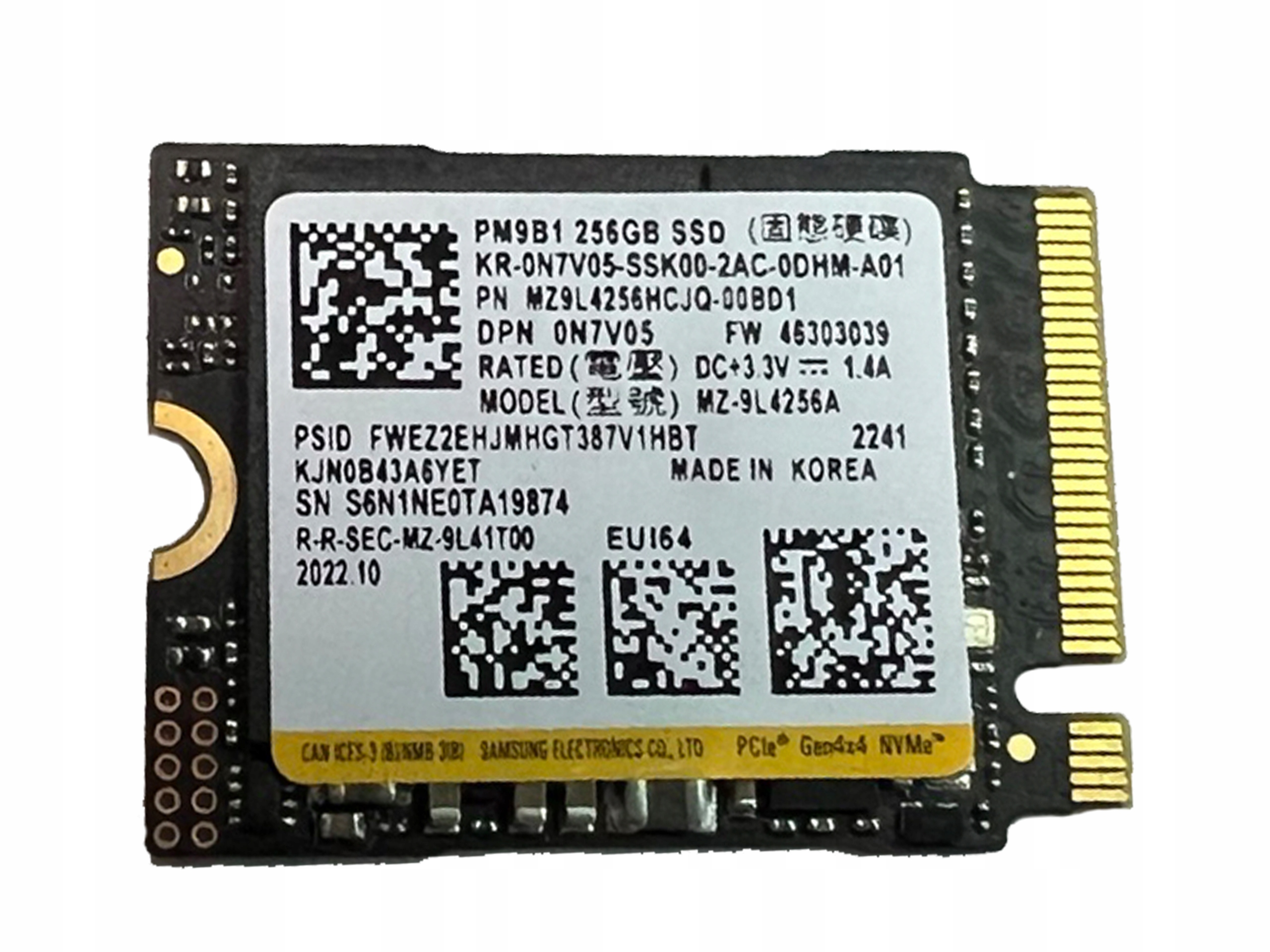 Dysk SSD Samsung PM9B1 256GB 4x4GEN M.2 NVME 2230