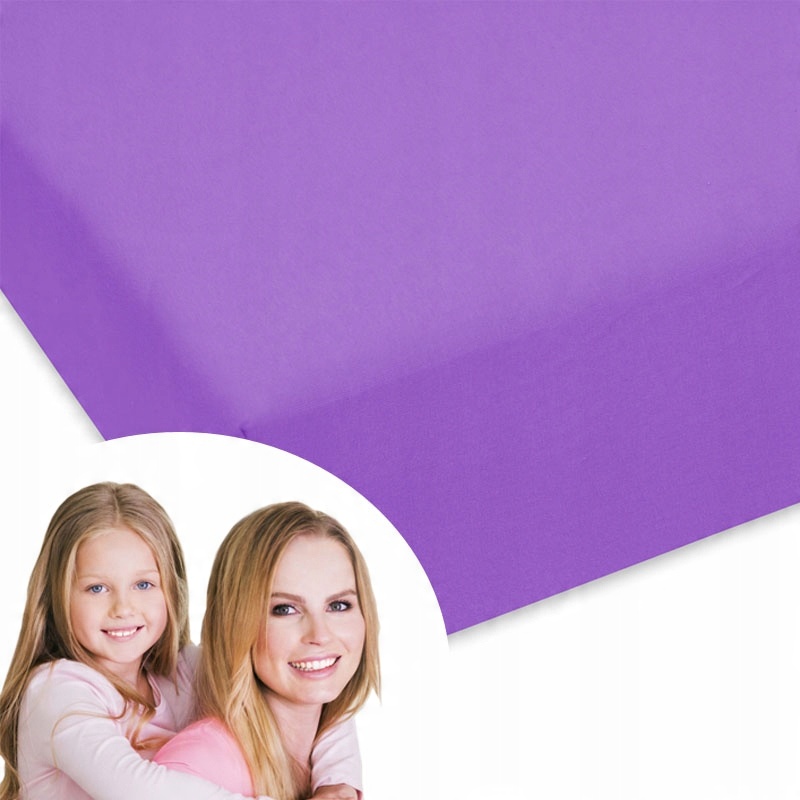 

Fioletowe Prześcieradło Materiał Jersey 180x200 CM