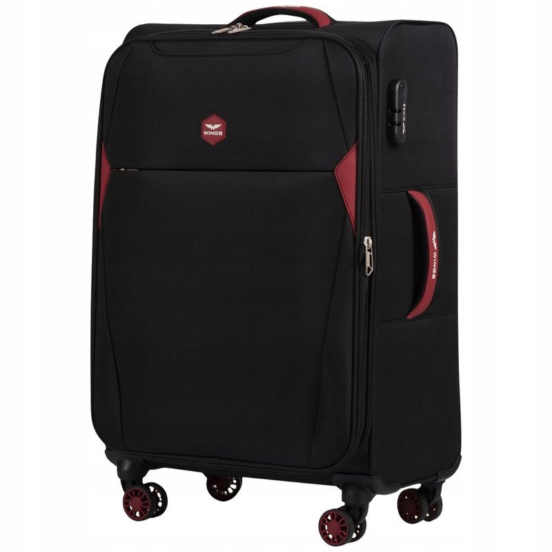 Walizka Wings Dipper Średnia Miękka Poszerzana 24" 75L Black